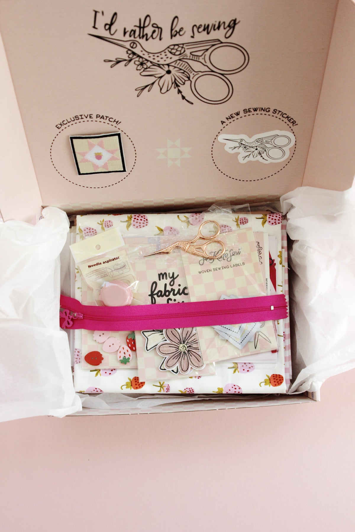 My Fabric Fix Box #1 🍓 Strawberries 'n Cream