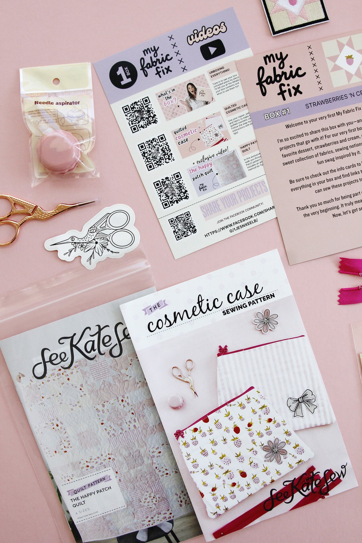 My Fabric Fix Box #1 🍓 Strawberries 'n Cream